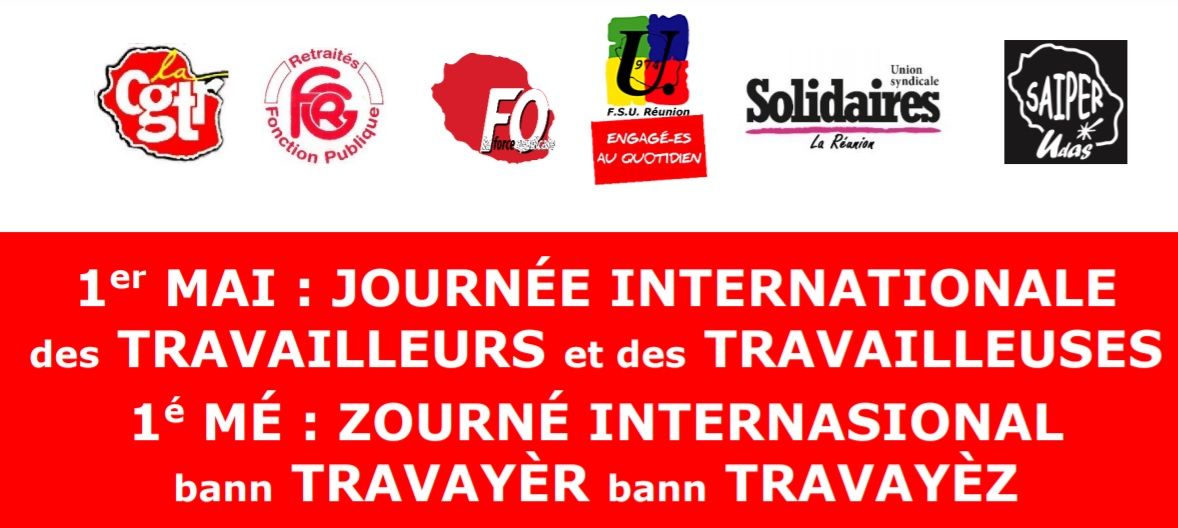 1er Mai : Rassemblement au Jardin de l&rsquo;Etat à partir de 9h00 et défilé vers la préfecture
