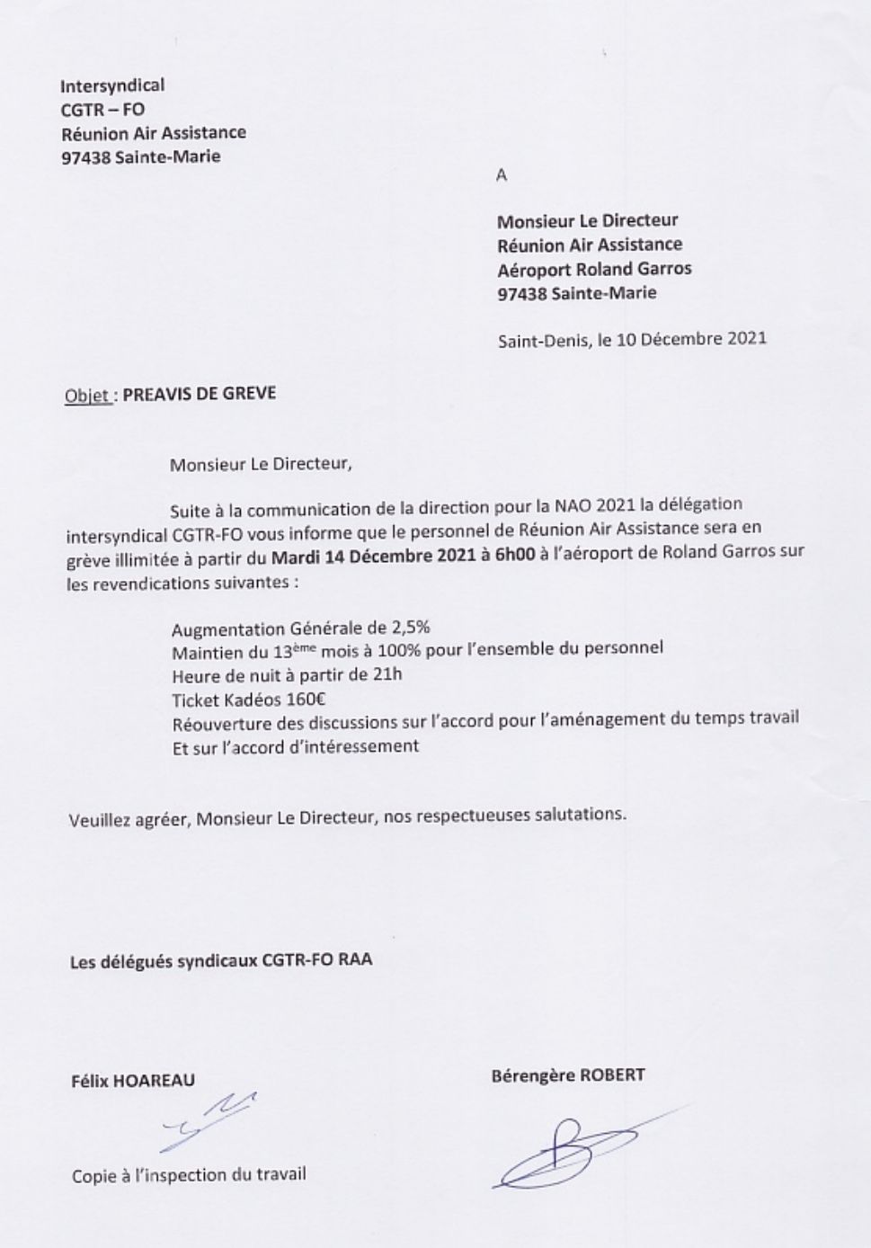 NAO houleuse chez Réunion Air Assistance