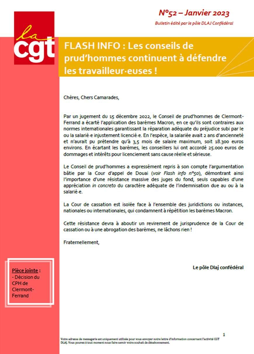FLASH INFO_52_Les CPH continuent à défendre les travailleur·euses