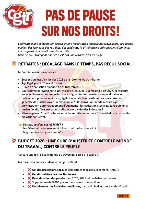 Tract CGTR – PAS DE PAUSE SUR NOS DROITS !