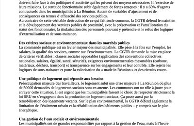 Lettre ouverte de la CGTR aux candidats aux élections municipales 2026