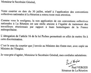 Application des conventions collectives nationales à la Réunion