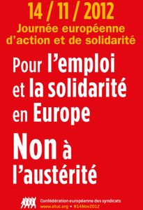 NON A L&rsquo;AUSTERITE – Journée européenne du 14/11/2012